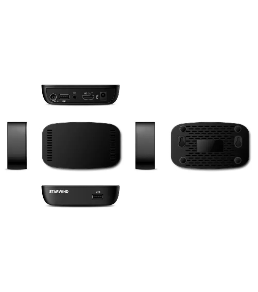 Приставка для цифрового ТВ Starwind CT-160 черный, DVB-T2, DVB-T, DVB-C, HDMI, USB 2.0 х2