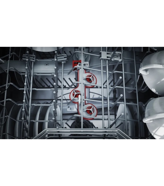 Встраиваемая посудомоечная машина Bosch SMD6ECX12E 60см., SilencePlus; Класс A-A-A; загрузка на 14 комплектов посуды, сенсорное управление, 8 программ, 59.8x55x81.5-87.5 см,сушка: с открыванием дверцы/с теплообменником, индикация на полу: проекция дисплея
