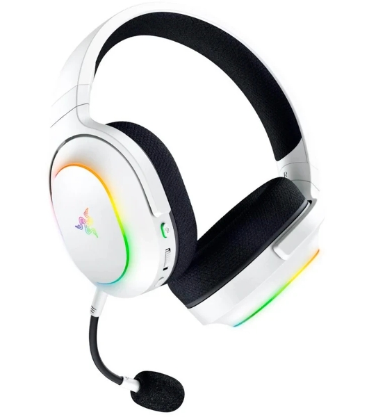 Гарнитура Razer Barracuda X Chroma белый, беспроводная, радиоканал, до 70 ч, съёмный микрофон, подсветка