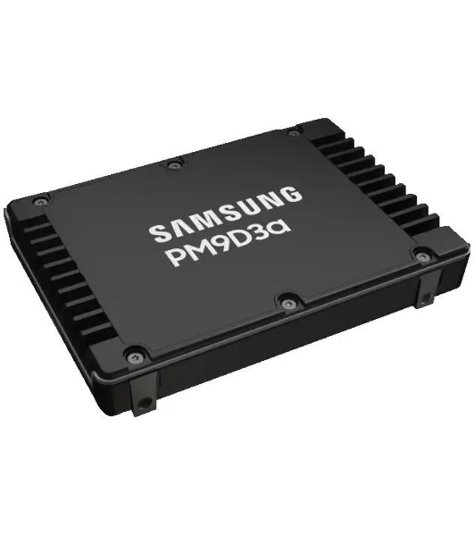 Накопитель SSD Samsung PM9D3a, 7680Gb, U.3(2.5' 15мм), NVMe, PCIe 5.0x4, 3D TLC, R/W 12000/6000Mb/s, IOPs 2 000 000/300 000, TbW 14016, DWPD 1 (12 мес.)