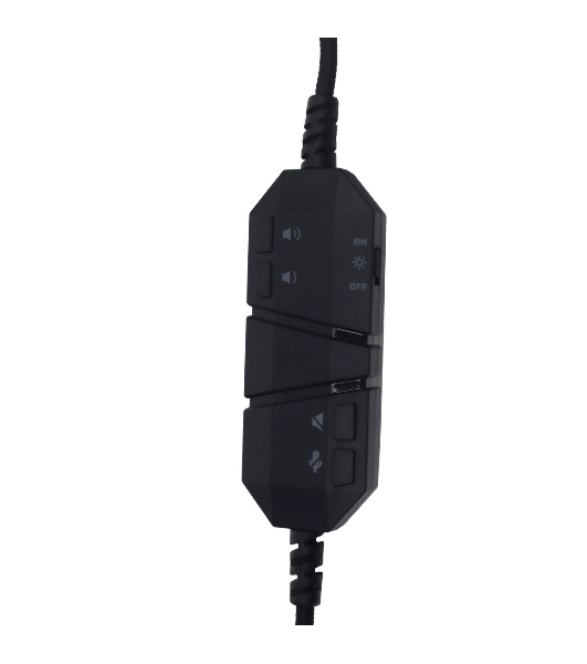 Гарнитура Raskat Strike 3U чёрный, проводная, USB, съёмный микрофон, подсветка