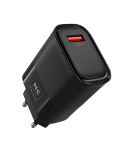Сетевое зарядное устройство MORE CHOICE (4620202553386) NC09 1USB 3.0A QC3.0 15W, черный