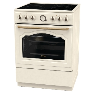 Плита электрическая Gorenje GECS6B70CLI бежевая, конфорок 4 электрических, духовка 71 л, 60 см x 85 см x 60 см