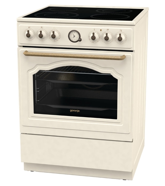 Плита электрическая Gorenje GECS6B70CLI бежевая, конфорок 4 электрических, духовка 71 л, 60 см x 85 см x 60 см