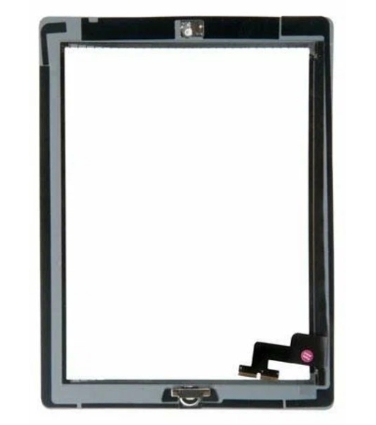 Сенсорное стекло (тачскрин) для iPad 2 (A1395, A1396, A1397), белое с кнопкой OEM