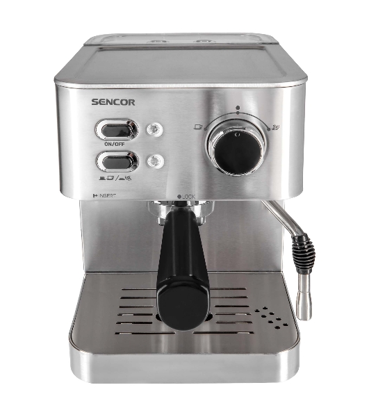 Кофеварка рожковая Sencor SES 4010SS серый, исп. кофе - молотый, 1.5 л, 1050 Вт, 15 бар