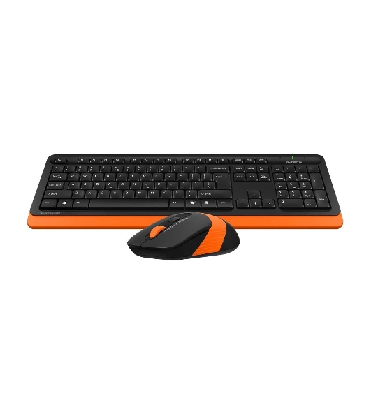 Комплект клавиатура+мышь A4Tech FStyler FG1010 беспроводной, USB, 2000 DPI, чёрный/оранжевый