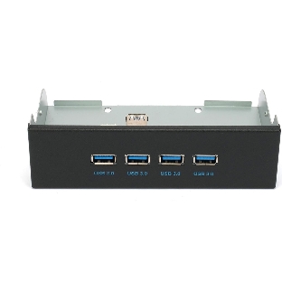 Планка USB 3.0 на переднюю панель 5.25' Gembird FP5.25-USB3-4A, 4xUSB-A 3.0, USB
