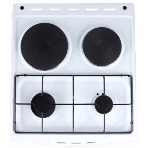 Плита комбинированная Flama RK 2211 белый, конфорок 4 шт, духовка 50 л, 50 см x 85 см x 60 см, фото2