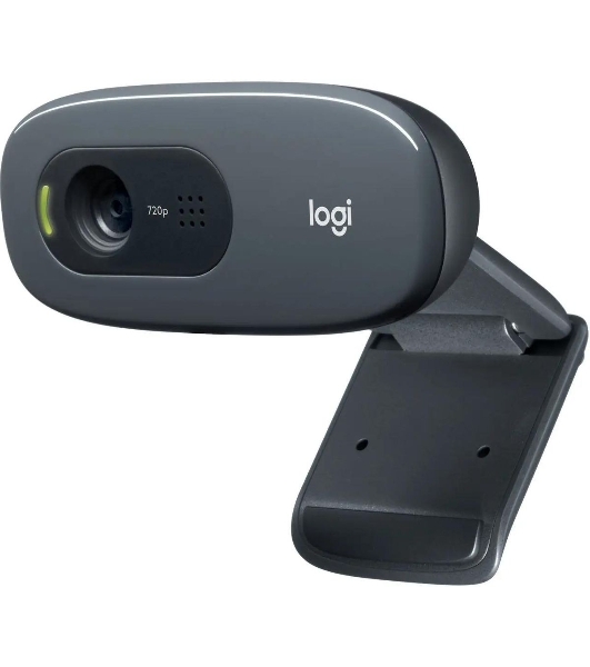 Веб-камера Logitech C270 HD 1280x720, 30 кадр/с, USB Type-A, микрофон (шумоподавление), автоосвещение, универсальное крепление