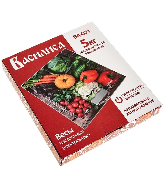 Весы кухонные электронные ВАСИЛИСА ВА-021 'Вита микс ': 5 кг, стекло (12)