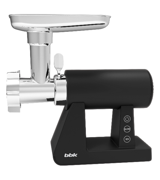 Мясорубка электрическая BBK MG3000 черный, 2500 Вт, 2.5 кг/мин, реверс, защита от перегрузки, металлический лоток, насадки - 7