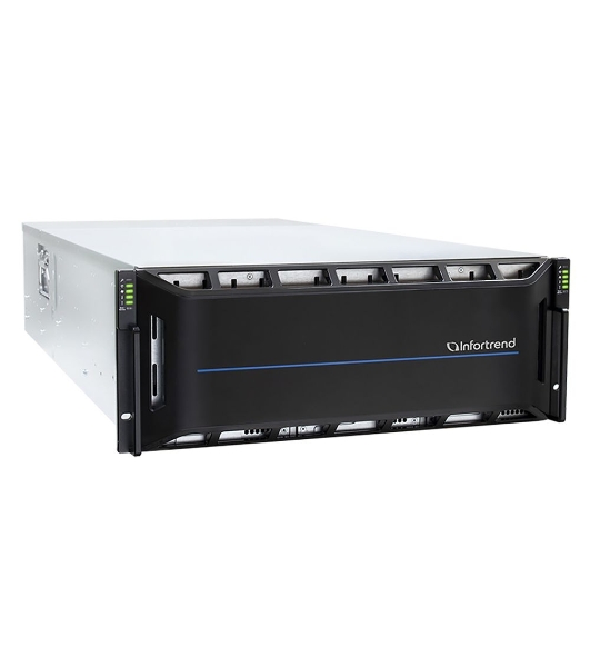 Сетевой накопитель Infortrend CS 2060D-J 4U/60bay, scale-out NAS, dual nodes subsystem including 2x4 Core CPU, 128Gb (8x16Gb), 8x10GbE(SFP+), 4x12Gb/s SAS EXP. Ports, 2x(PSU+FAN), 2x(SuperCap.+flash), 60 x 3.5'; drive trays and rackmount kit, scale out to 144 nodes (w/o 2.5';)