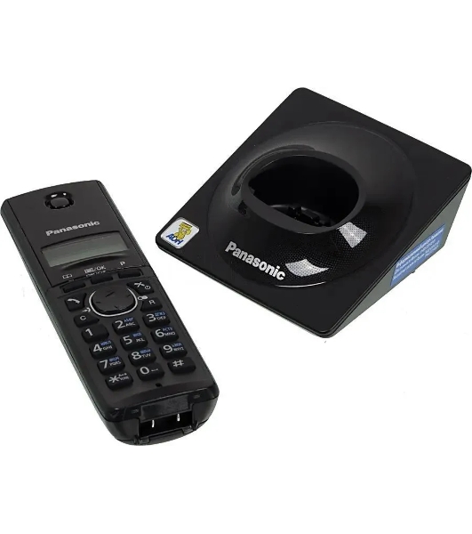 Телефон беспроводной (DECT) Panasonic KX-TG1711RUB черный АОН, Caller ID,12 мелодий звонка,подсветка дисплея,поиск трубки