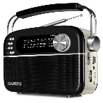 Радиоприемник белый SVEN SRP-505 (4 Вт, FM/AM/SW, USB, SD/microSD, Bluetooth, 1200 мАч), фото 1
