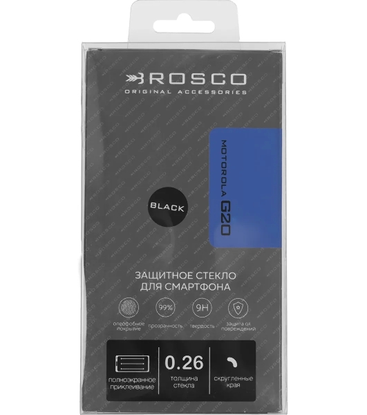 Защитное стекло для экрана Brosco для Motorola Moto G20 1 шт черный