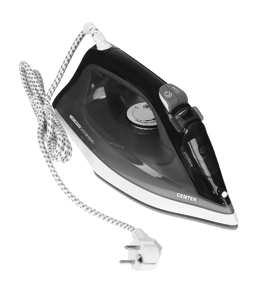 Утюг Centek CT-2307 черный/белый, 2800 Вт, 60 г/мин, 190 г/мин, 300 мл