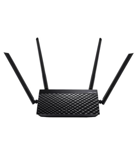 Маршрутизатор беспроводной Asus RT-AC1200 10/100BASE-TX черный (Dual Band)