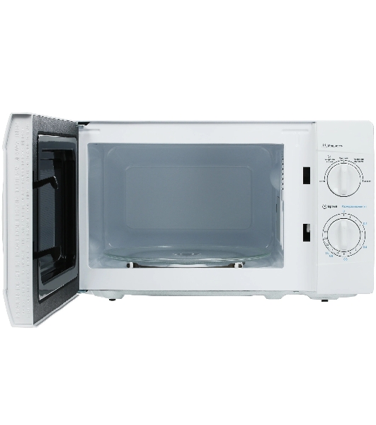 Микроволновая печь Midea MM720CKE белый, 20 л, 700 Вт, переключатели - поворотный механизм
