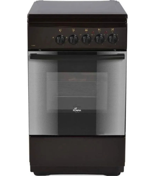 Плита комбинированная Flama RK 2211 B черный, конфорок 2 газовых и 2 электрических, духовка 50 л, 50 см x 85 см x 60 см