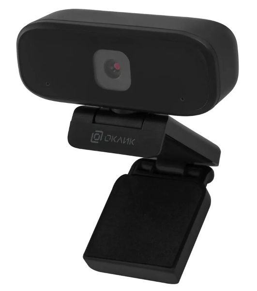 Веб-камера OKLICK OK-C015HD 1280x720, 30 кадр/с, USB Type-A, микрофон, ручная фокусировка, универсальное крепление