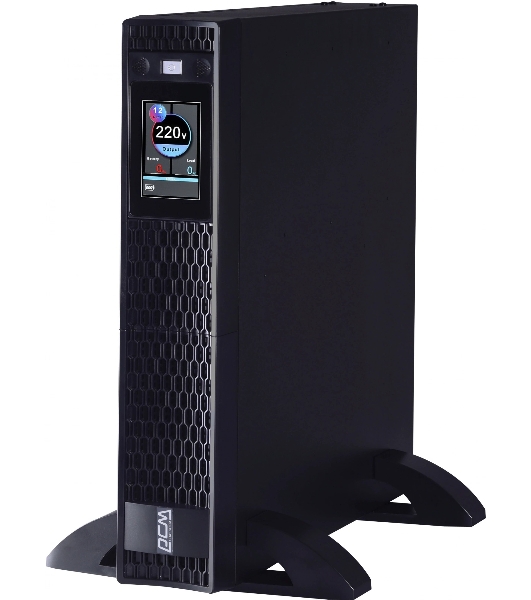 Источник бесперебойного питания Powercom Next, On-Line, 1000VA/1000W, Rack/Tower, 8*IEC320-C13, LCD, Serial+USB, SmartSlot, подкл. доп. Бат.