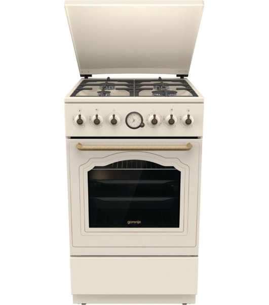 Плита газовая Gorenje GGI5BCLI бежевый, конфорок 4 газовых, духовка 67 л, 50 см x 85 см x 59.4 см