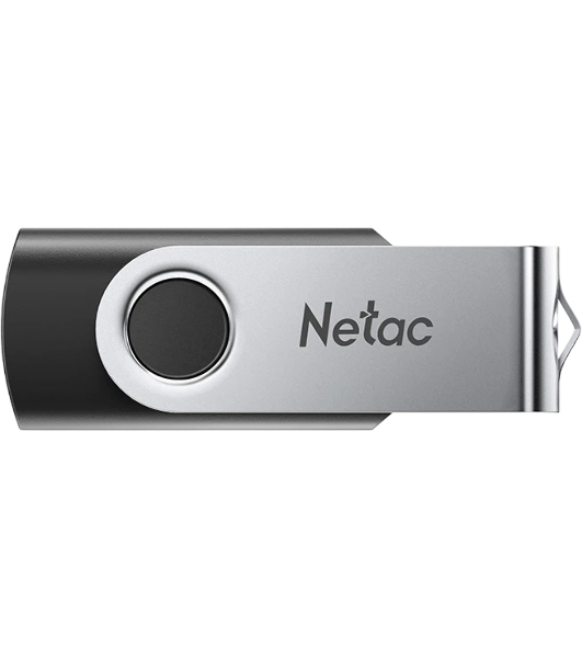 Флешка USB Netac U505 (NT03U505N-032G-32BK), 32Gb, USB 3.0, R/W 110/45, черный/серебристый