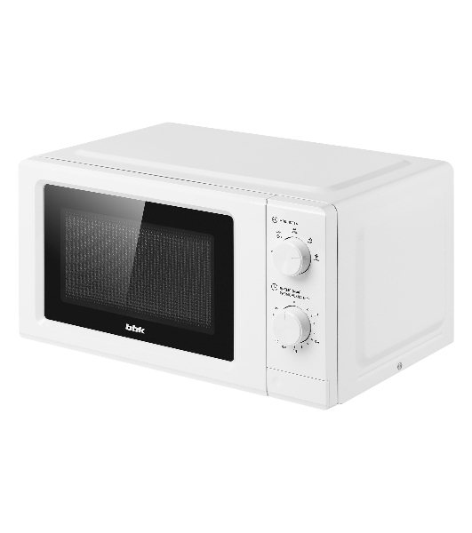 Микроволновая печь BBK 20MWS-731M/W белый, 20 л, 700 Вт, переключатели — поворотный механизм