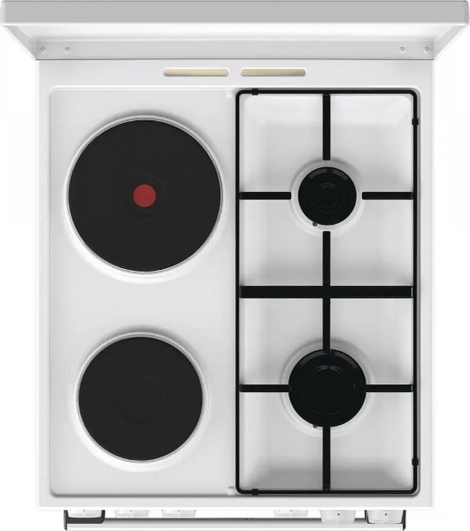 Плита комбинированная Gorenje GK5A12WG белый, конфорок 2 газовых и 2 электрических, духовка 68 л, 50 см x 85 см x 59.4 см