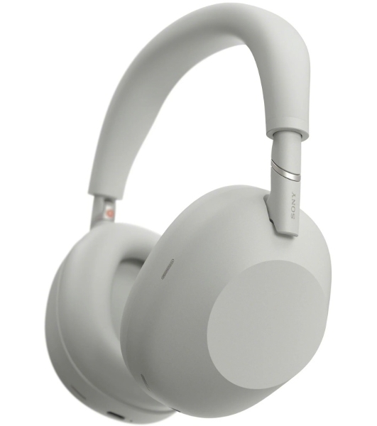 Беспроводные/проводные наушники Sony WH-1000XM6 серебро, полноразмерные, Bluetooth + проводной, адаптивное активное шумоподавление, до 40 ч