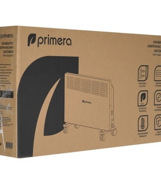 Конвектор электрический Primera Ram PHP-1508-MXR, белый, 1500 Вт, 20 м2, термостат