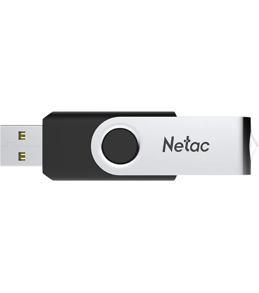 Флешка USB Netac U505 (NT03U505N-032G-32BK), 32Gb, USB 3.0, R/W 110/45, черный/серебристый