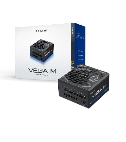 Блок питания Chieftec Vega M PPG-750-C (ATX 3.1, 750W, 80 PLUS GOLD, Active PFC, 135mm fan, Gen5 PCIe, Full Cable Management) Retail