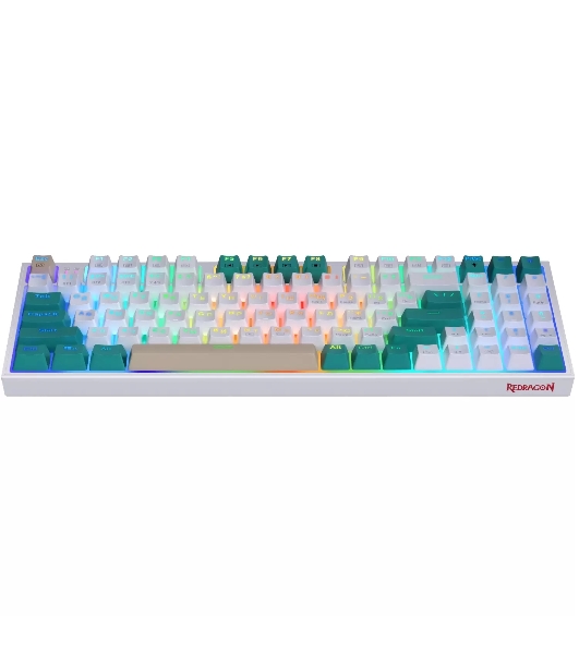 Клавиатура беспроводная Defender REDRAGON VEIGAR USB, Bluetooth/Радиоканал, бело-голубая
