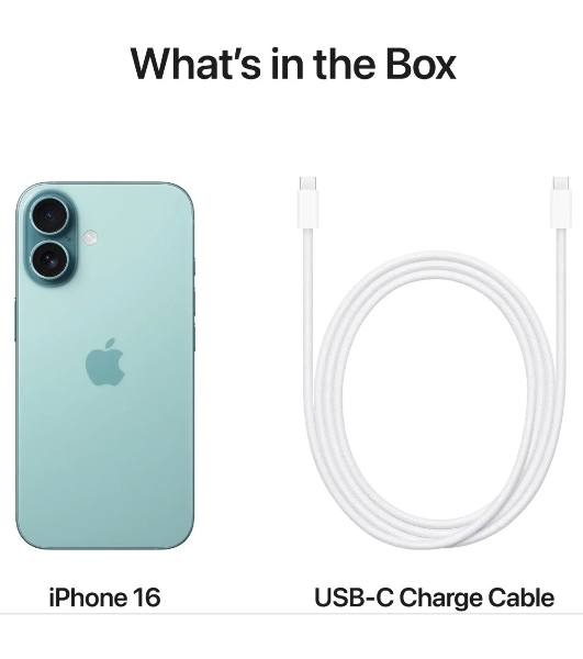 Смартфон Apple iPhone 16 A3287, 8/128Gb, бирюзовый