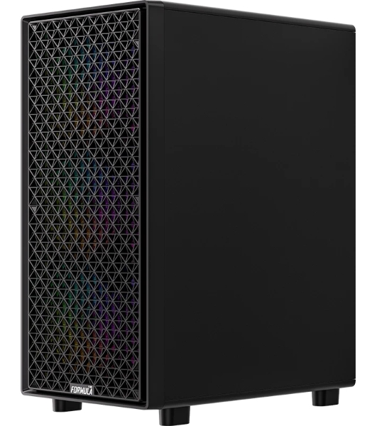 Компьютерный корпус Formula V Line MANA Dynamic Black AR, ATX, TYPE-C*1, USB3.0*2, FRONT 3x120мм ARGB, REAR 1x120мм ARGB