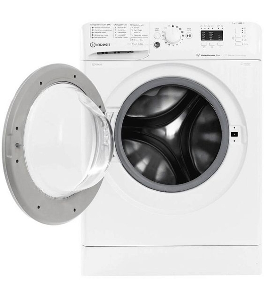 Стиральная машина Indesit BWSA 7109 WSV белый, загрузка фронтальная 7 кг, 1000 об/мин, класс: A