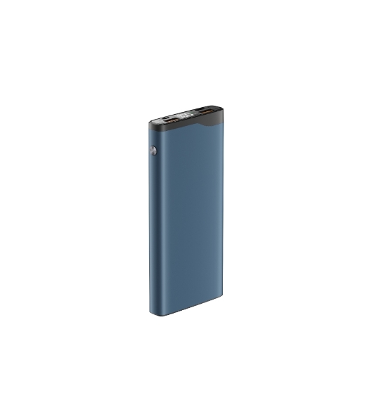 Портативный аккумулятор OLMIO QL-10, 10000mAh, 22.5W, QuickCharge3.0/PowerDelivery, LCD, голубой