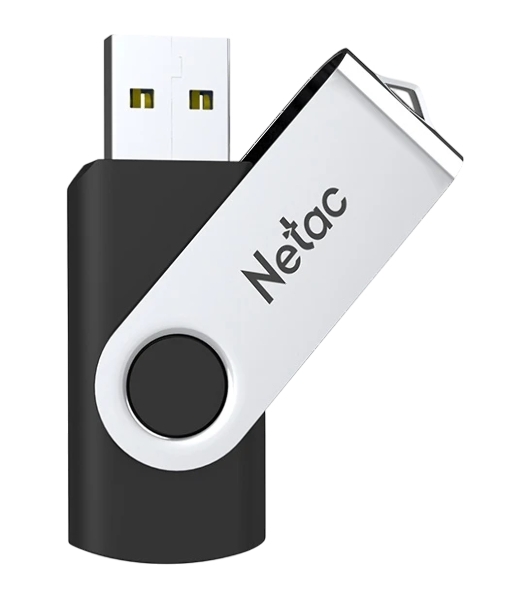 Флешка USB Netac U505 (NT03U505N-032G-32BK), 32Gb, USB 3.0, R/W 110/45, черный/серебристый