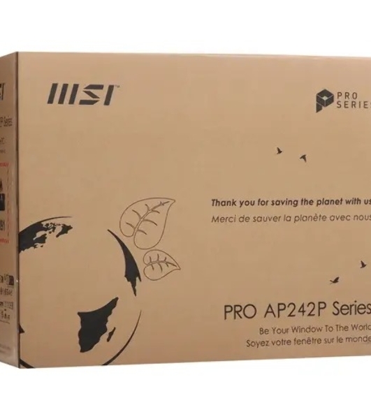 Моноблок MSI Pro AP242P 14M-669XRU 23.8' Full HD i3 14100 (3.5) 8Gb SSD 512Gb UHDG 730 noOS GbitEth WiFi BT 120W клавиатура мышь Cam белый 1920x1080 (9S6-AE0622-841)