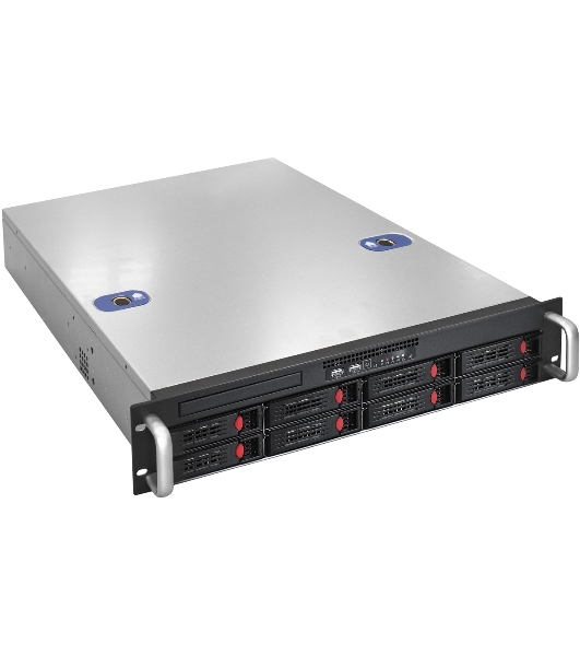 Серверный корпус ExeGate Pro 2U550-HS08 RM 19', высота 2U, глубина 550, БП 1U-500ADS, 8xHotSwap, USB