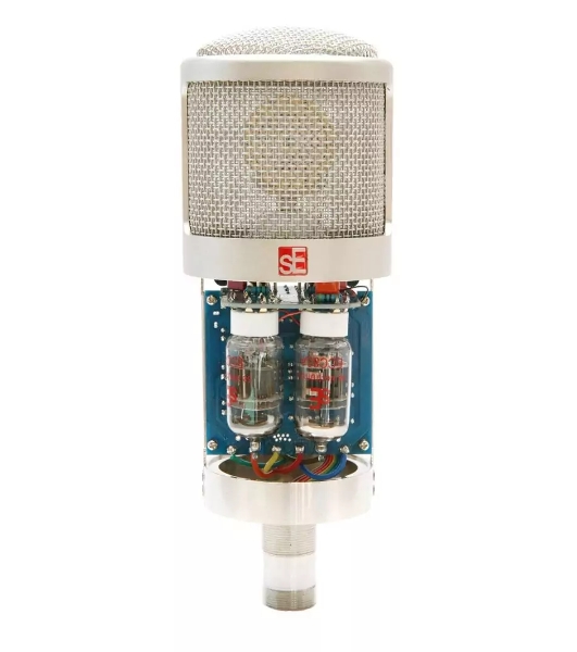 Микрофон конденсаторный sE Electronics [GEMINI II] двухламповый, 20 Гц - 20 кГц, кардиоида, в комплекте: держатель 'паук', блок питания со шнуром, микрофонный кабель, металлический и деревянный кейсы.
