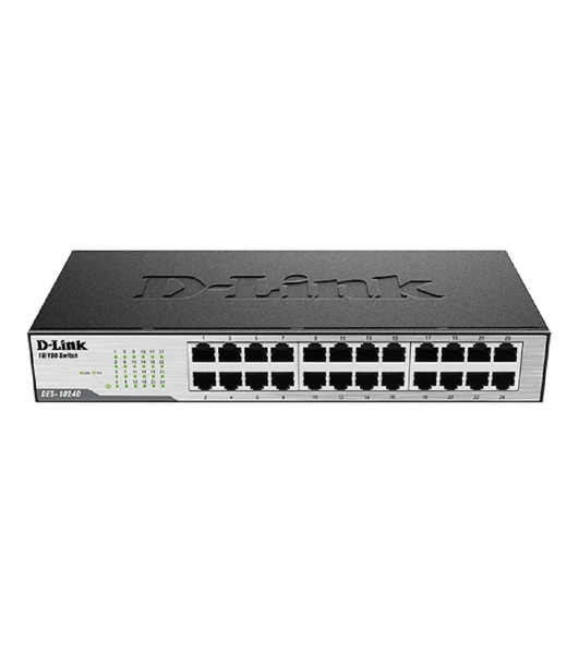 Коммутатор D-Link DES-1024D/H2A, 24×100 Мбит/с, неуправляемый