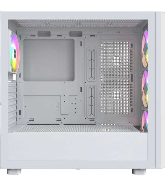 Компьютерный корпус Montech XR Wood белый без БП ATX 3x120мм 2xUSB3.0 audio bott PSU