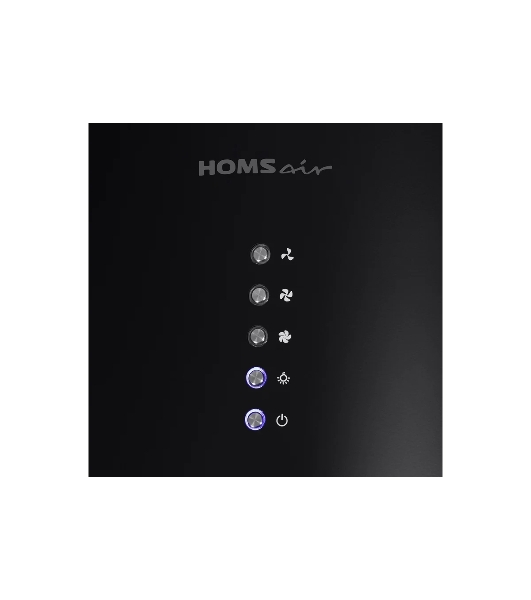 Вытяжка островная HOMSair ART 1050IS 35 черный, 35 см, 1050 куб. м/ч, 63 дБ