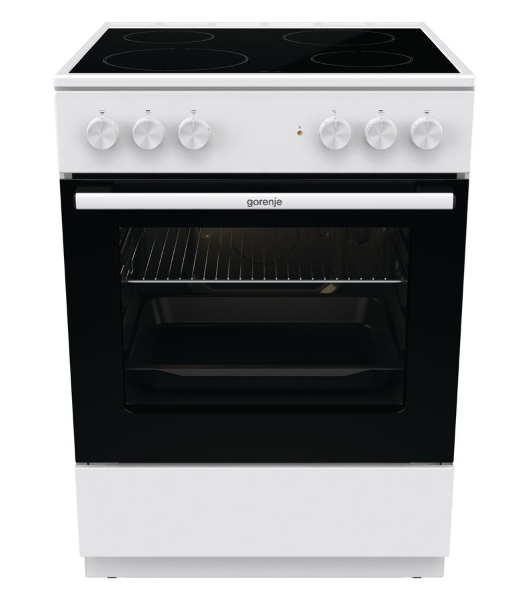 Плита электрическая Gorenje GEC6A11WG белый, конфорок 4 шт, духовка 65 л, 60 см x 85 см x 60 см