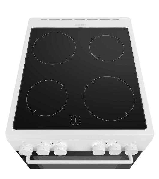 Плита электрическая Maunfeld MEC55CW07 белый, конфорок 4 шт, духовка 60 л, 50 см x 85 см x 60 см