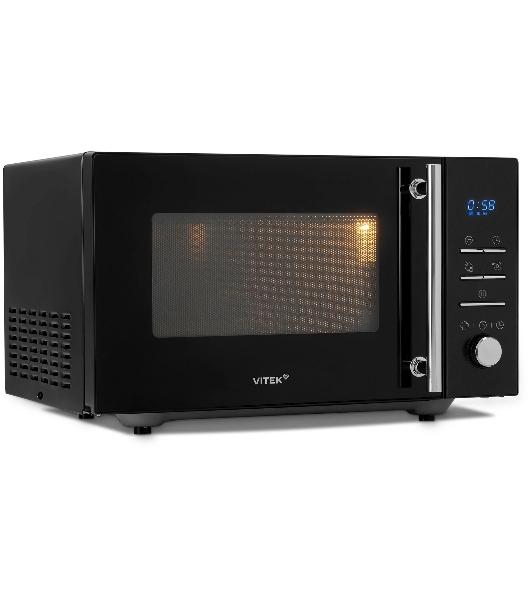 Микроволновая печь Vitek VT-MW1323 черный, 23 л, 900 Вт, переключатели - кнопки, поворотный механизм