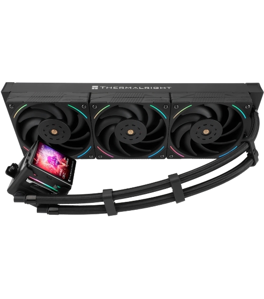 Система жидкостного охлаждения Thermalright Elite Vision 360 (360mm, LED, Black, ARGB/Fans: 3x120mm, 69CFM, 27dBA, 2150RPM/Pump height 63mm, Rad thickness 27mm/S: 1700, 1200, 1851, 115X, 2011, 2066, AM5, AM4)